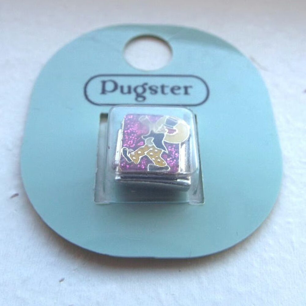 Pugster enamel marching clown 9mm stainless steel Italian charm bracelet link